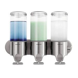 Open Box - simplehuman -  15 fl oz Triple Wall Mount  Silver
